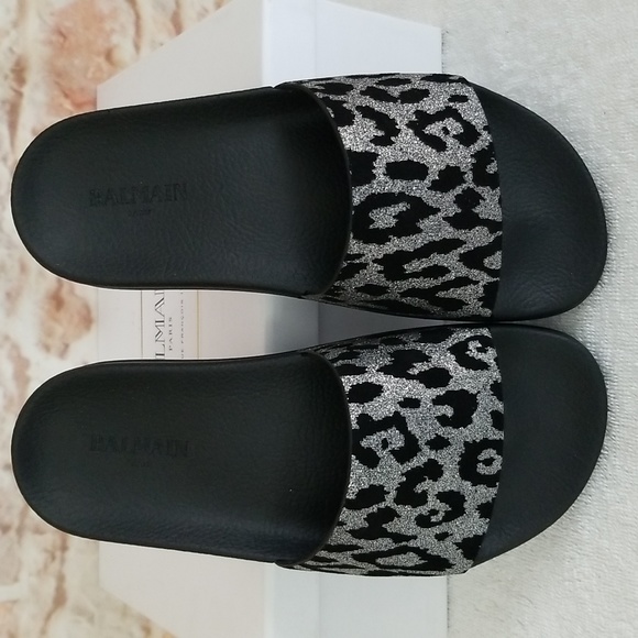New Balmain Calypso Leopard Pool Slides - Picture 8 of 11